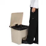 Rubbermaid Step On Pedal Bin Beige 30.5Ltr - Image 2