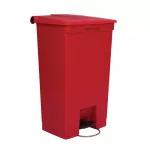 Rubbermaid Step-On Pedal Bin Red 87Ltr