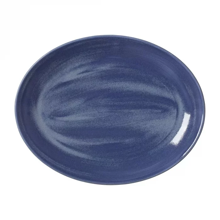 Steelite Revolution Bluestone Oval Coupe Plate 342mm (Pack of 12) - Image 1