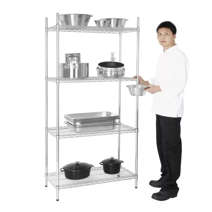 Vogue 4 Tier Wire Shelving Kit 915x460mm - Image 2