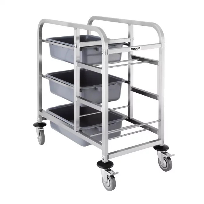 Vogue Stainless Steel Bussing Trolley - Image 1