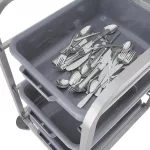 Vogue Stainless Steel Bussing Trolley - Image 4