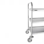 Vogue Stainless Steel 3 Tier Clearing Trolley Medium - Image 4