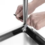 Vogue Stainless Steel 3 Tier Clearing Trolley Medium - Image 7