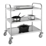 Vogue Stainless Steel 3 Tier Clearing Trolley Large - Image 2