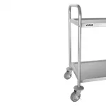 Vogue Stainless Steel 2 Tier Clearing Trolley Medium - Image 4