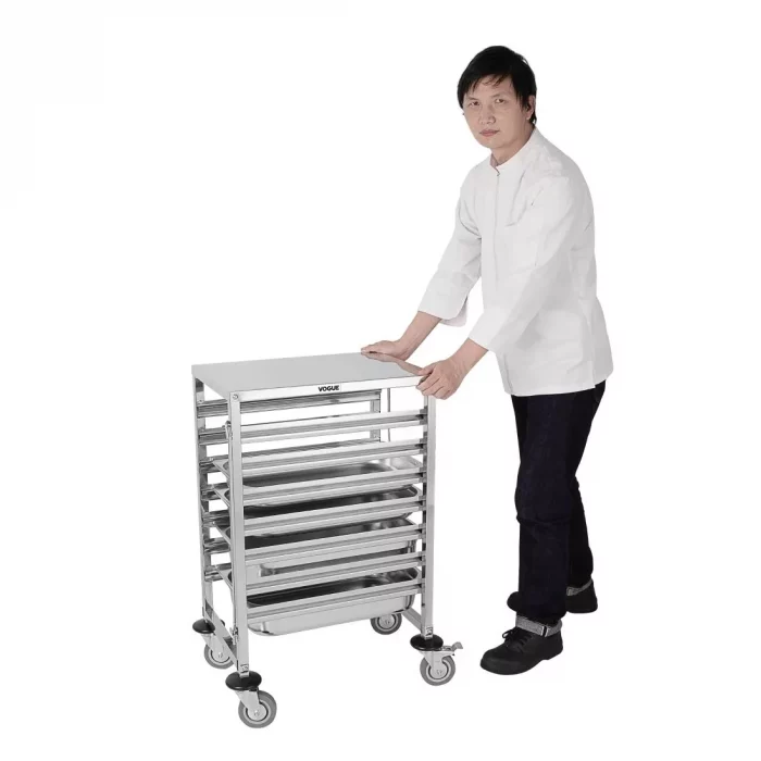 Vogue Gastronorm Racking Trolley 7 Level - Image 5