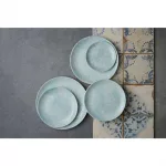 Churchill Vintage Prints Med Tiles Aquamarine Coupe Plate 217mm (Pack of 12)