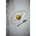Churchill Isla Glass Clear Organic Glass Oval Platter 300mm (Pack of 6)