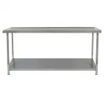 Parry Fully Welded Stainless Steel Centre Table with Undershelf 1500x600mm