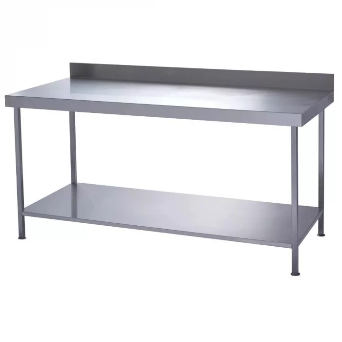 Parry Fully Welded Stainless Steel Wall Table with Undershelf 1500x600mm - Image 1