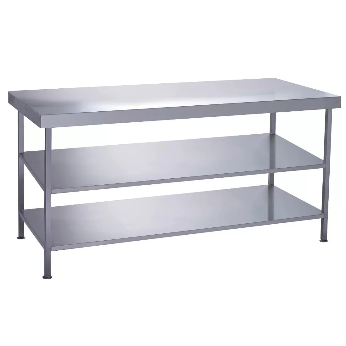 166611.jpg Parry Fully Welded Stainless Steel Centre Table 2 Undershelves 1200x600mm - Image 1