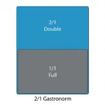 Vogue Stainless Steel 2/1 Gastronorm Tray 200mm - Image 2