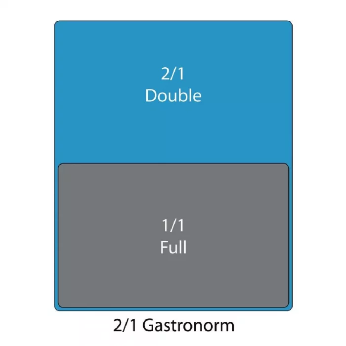 Vogue Stainless Steel 2/1 Gastronorm Tray 200mm - Image 2
