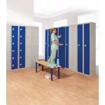 Elite Single Door Manual Combination Locker Locker Blue with Sloping Top - Image 2