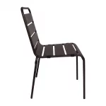 Bolero Amalfi Slatted Steel Side Chairs Black (Pack of 4) - Image 3