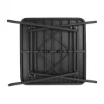 Bolero Amalfi Slatted Square Steel Folding Table Black 700mm - Image 2