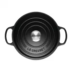 Le Creuset Cast Iron Round Casserole Dish Satin Black 28cm - Image 2