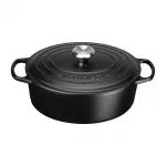 Le Creuset Cast Iron Oval Casserole Dish Satin Black 27cm