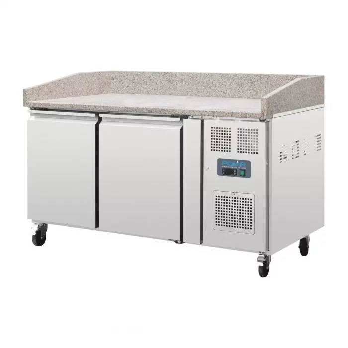 Polar U-Series Double Door Pizza Counter with Granite Top - Image 2