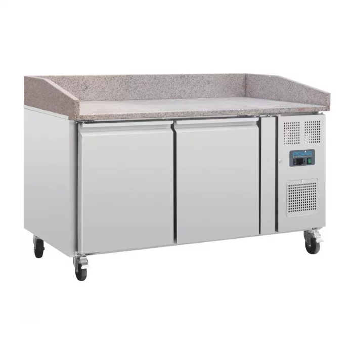 Polar U-Series Double Door Pizza Counter with Granite Top - Image 1