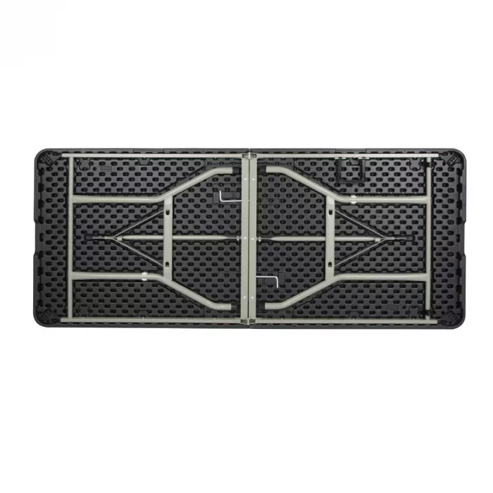 Bolero Rectangular Centre Folding Utility Table Black 6ft (Single) - Image 2
