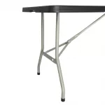 Bolero Rectangular Centre Folding Utility Table Black 6ft (Single) - Image 4