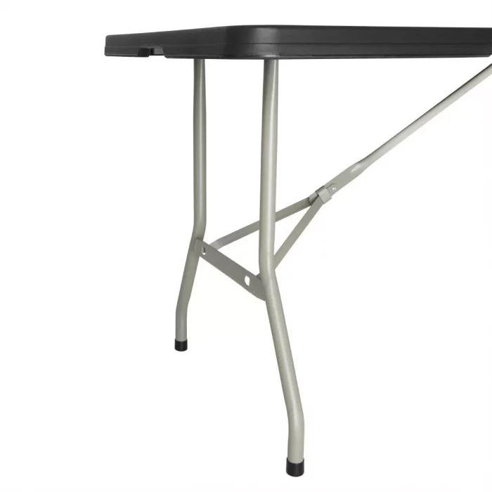 Bolero Rectangular Centre Folding Utility Table Black 6ft (Single) - Image 4