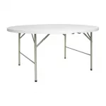 Bolero 5ft Round Folding Table White