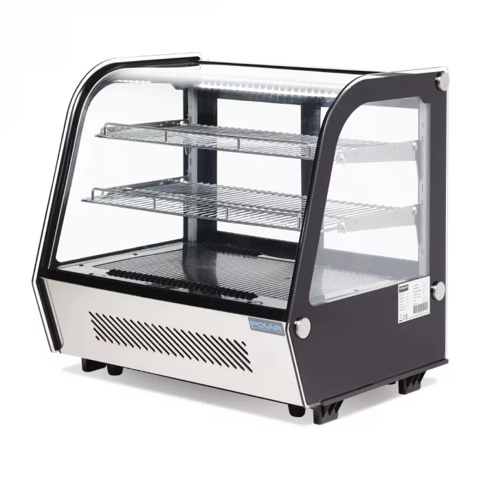 Polar G-Series Energy Efficient Countertop Food Display Fridge Black 120Ltr - Image 1