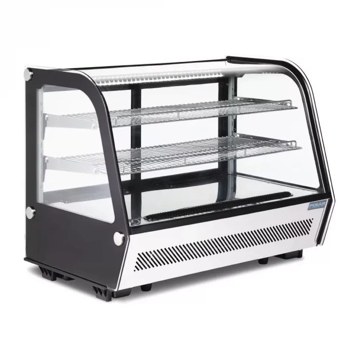 Polar G-Series Energy Efficient Countertop Food Display Fridge Black 160Ltr - Image 1