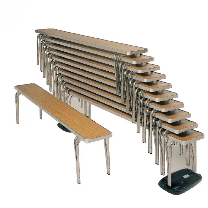 Gopak Contour Stacking Bench Oak Effect 4ft - Image 1