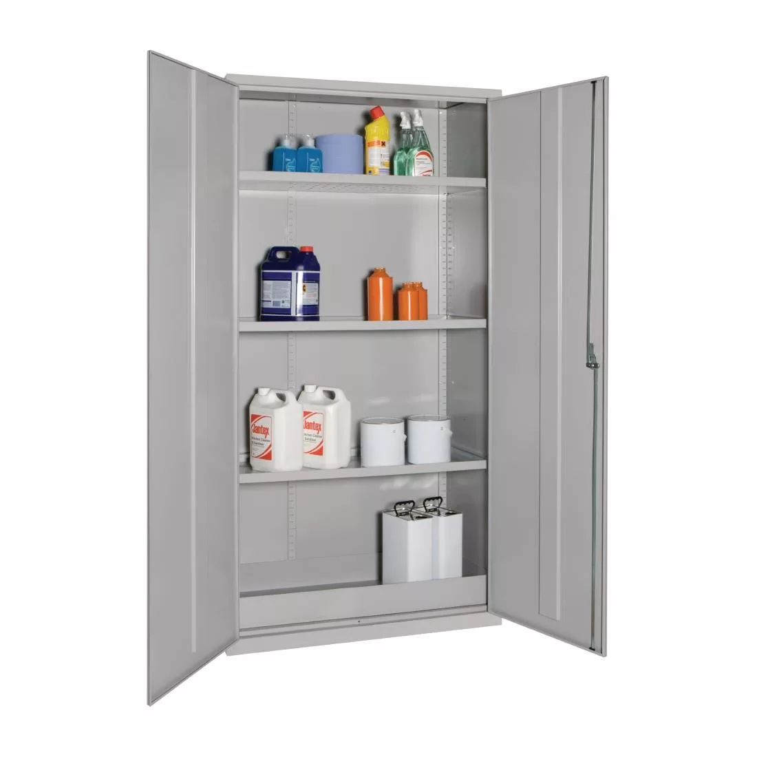 cd992_primary2.jpg COSHH Cabinet Double Door Grey 36Ltr - Image 1