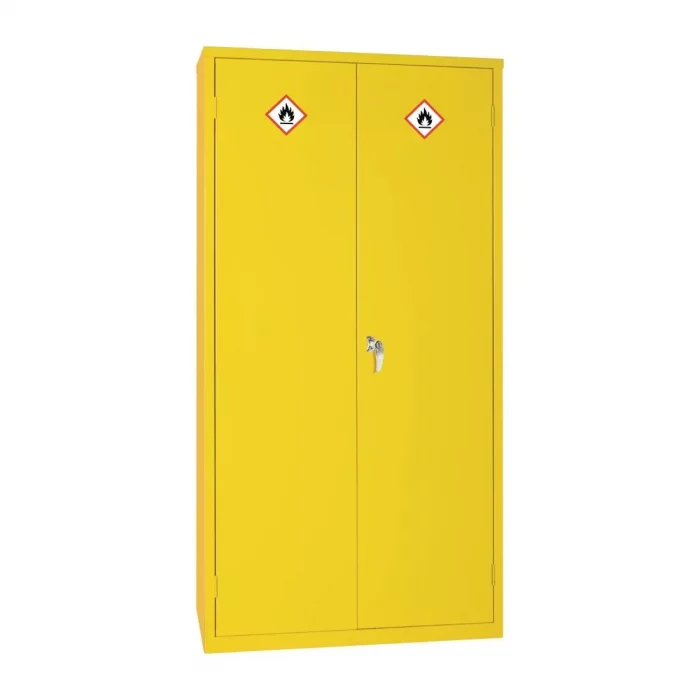 Hazardous Substance Cabinet Double Door Yellow 50Ltr - Image 1