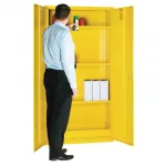 Hazardous Substance Cabinet Double Door Yellow 50Ltr - Image 2