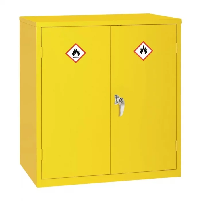 Hazardous Substance Cabinet Double Door Yellow 30Ltr - Image 1