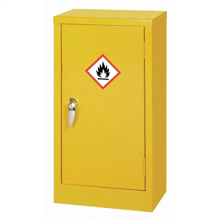 Hazardous Substance Cabinet Single Door Yellow 10Ltr - Image 1