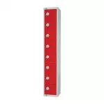 Elite Eight Door Manual Combination Locker Locker Red - Image 2