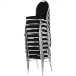 Bolero Oval Back Banquet Chairs Grey & Black (Pack of 4) - Image 2
