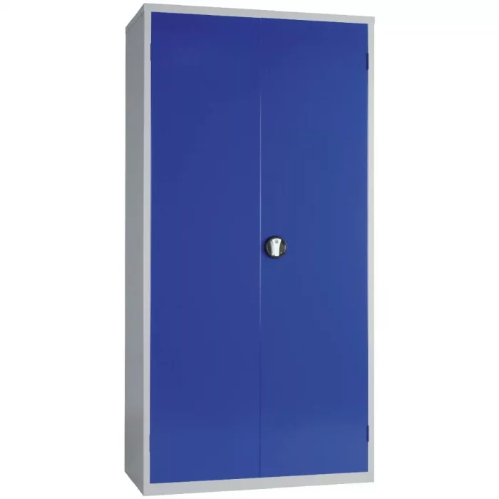 Janitorial Cupboard Grey Blue Doors - Image 2