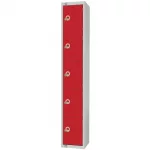 Elite Five Door Electronic Combination Locker Red
