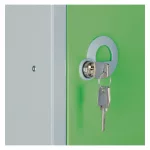 Elite Five Door Camlock Locker with Sloping Top Green - Image 2
