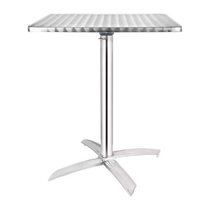 Bolero Square Flip Top Table Stainless Steel 600mm - Image 1