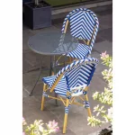 Bolero Parisian Style Rattan Side Chair Blue (Pack of 2) - Image 3