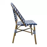 Bolero Parisian Style Rattan Side Chair Blue (Pack of 2) - Image 4