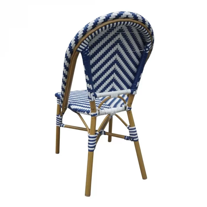 Bolero Parisian Style Rattan Side Chair Blue (Pack of 2) - Image 5