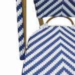 Bolero Parisian Style Rattan Side Chair Blue (Pack of 2) - Image 6