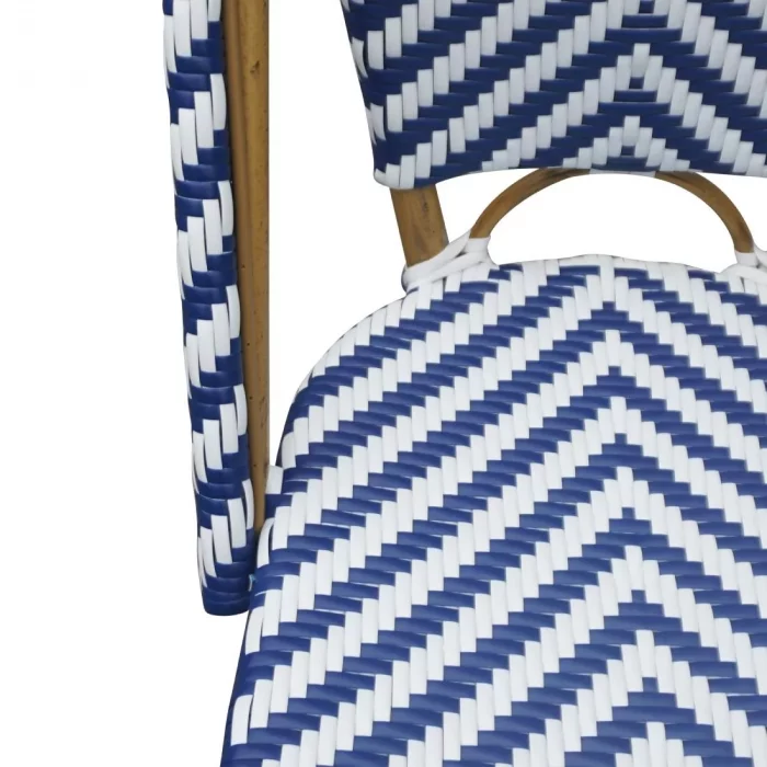 Bolero Parisian Style Rattan Side Chair Blue (Pack of 2) - Image 6
