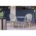 Bolero Parisian Style Rattan Side Chair Black (Pack of 2) - Image 3