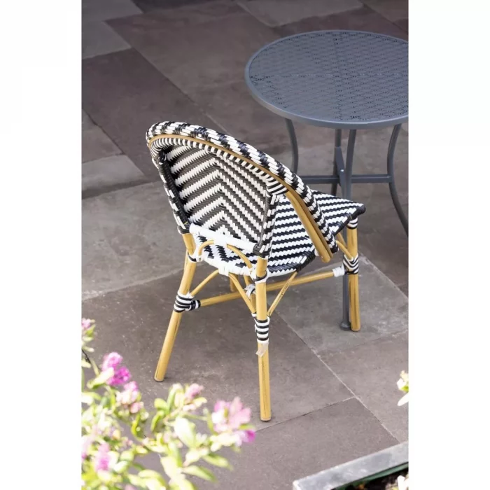 Bolero Parisian Style Rattan Side Chair Black (Pack of 2) - Image 4